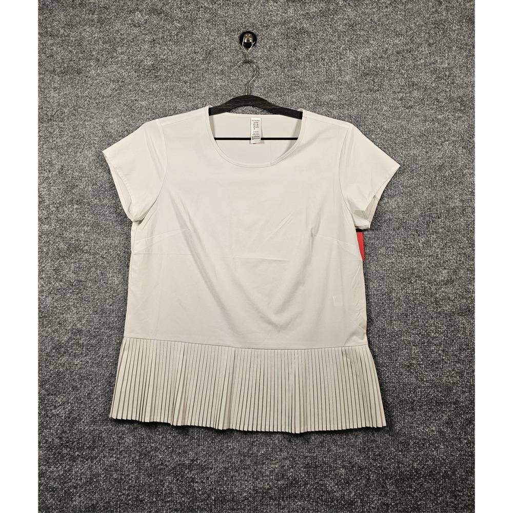 Spanx Yes Pleats! Short Sleeve Tee Women's Size Small NWT